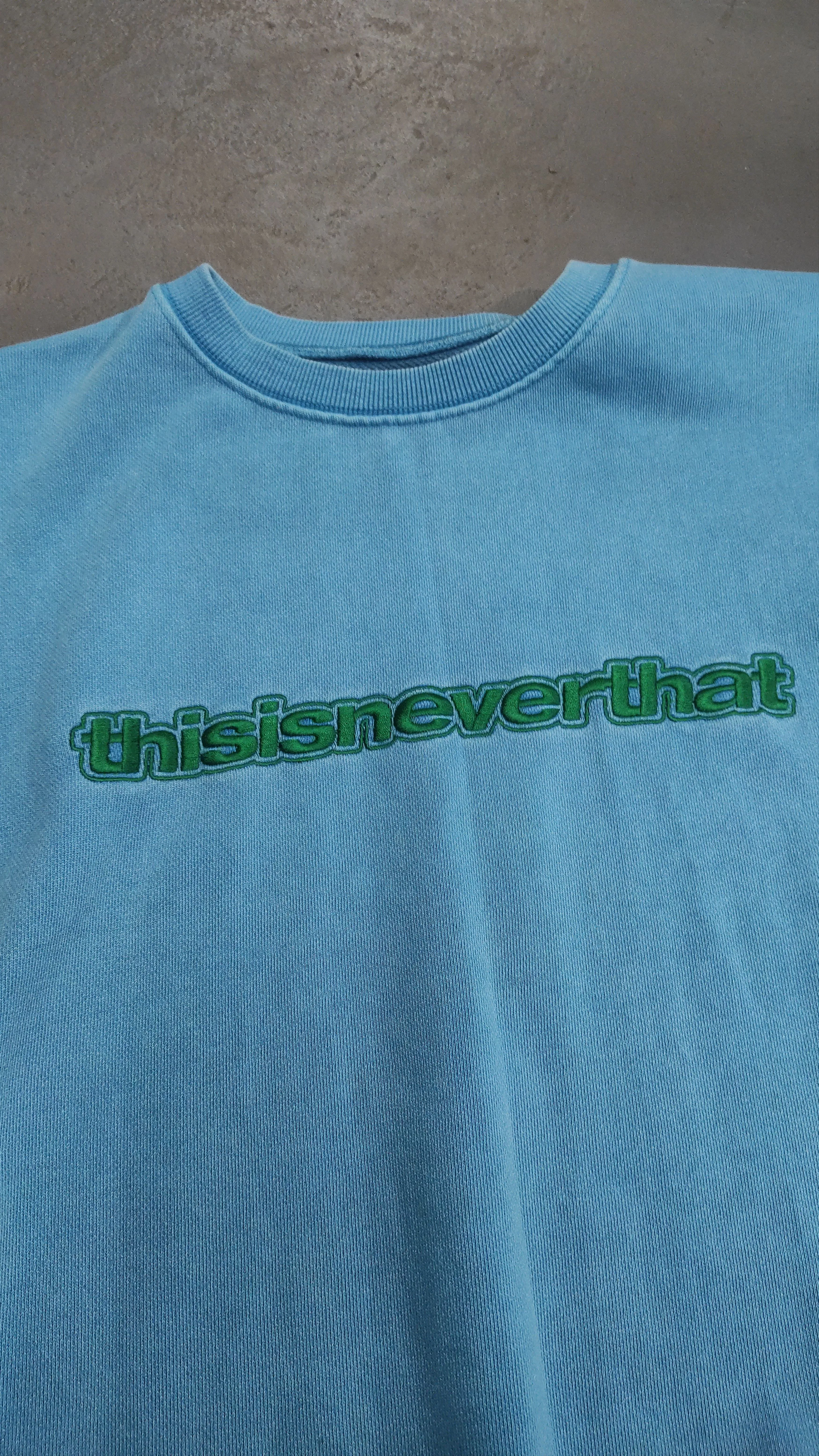 thisisneverthat Sweatshirts Hoodies Thisisneverthat Sweatshirt Garment Dyed Blue