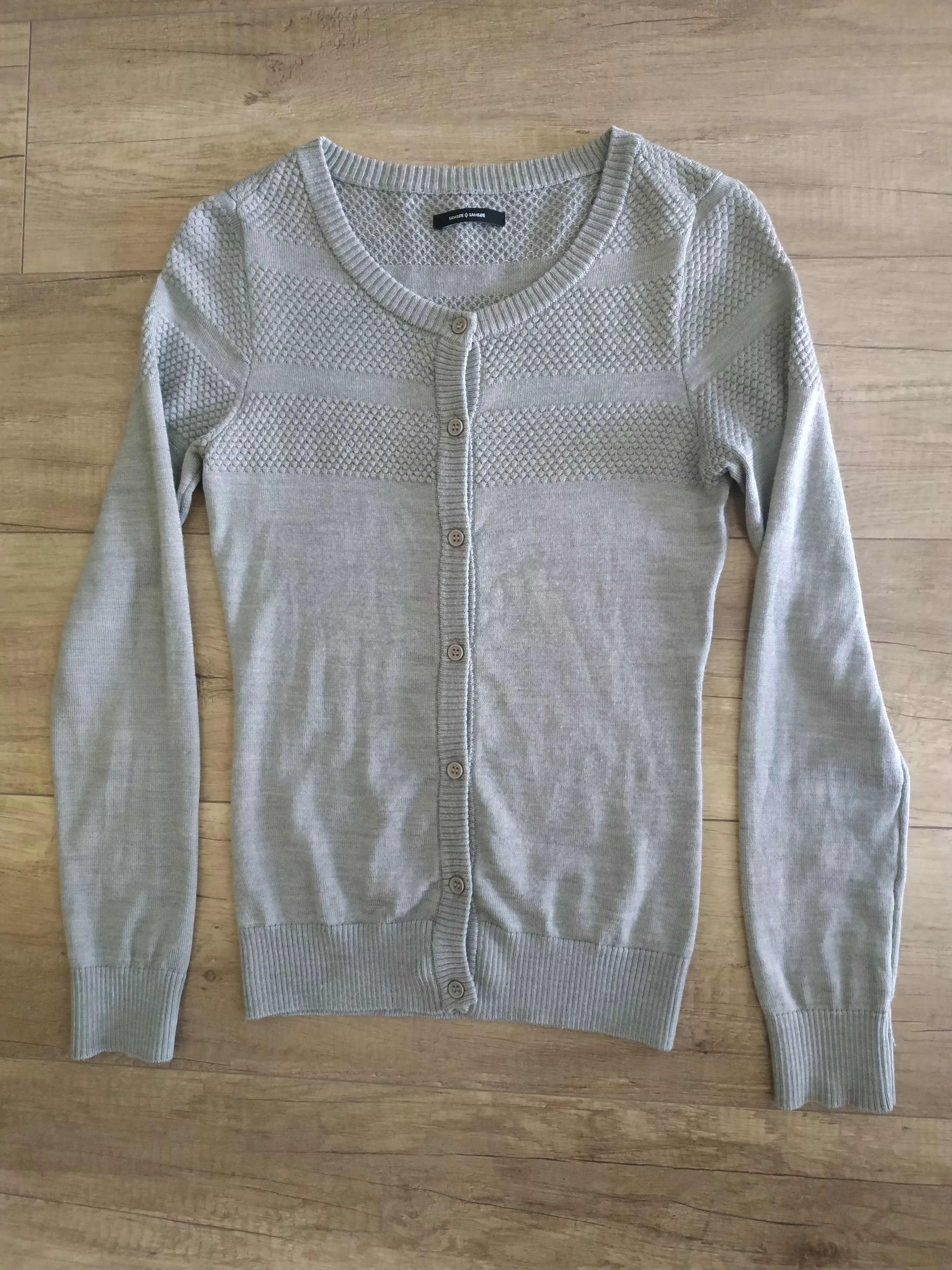 Samsoe Samsoe Sweaters Samsoe Samsoe Samsoe&Samsoe 'Aino' Women's Wool Blend Cardigan, s. SMALL Gray