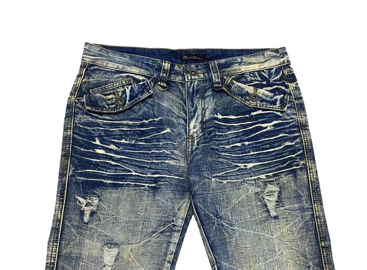 If Six Was Nine Denim If Six Was Nine Rare Design Vintage Brand Black Crown Flared Jeans 1990s Blue Avant-Garde