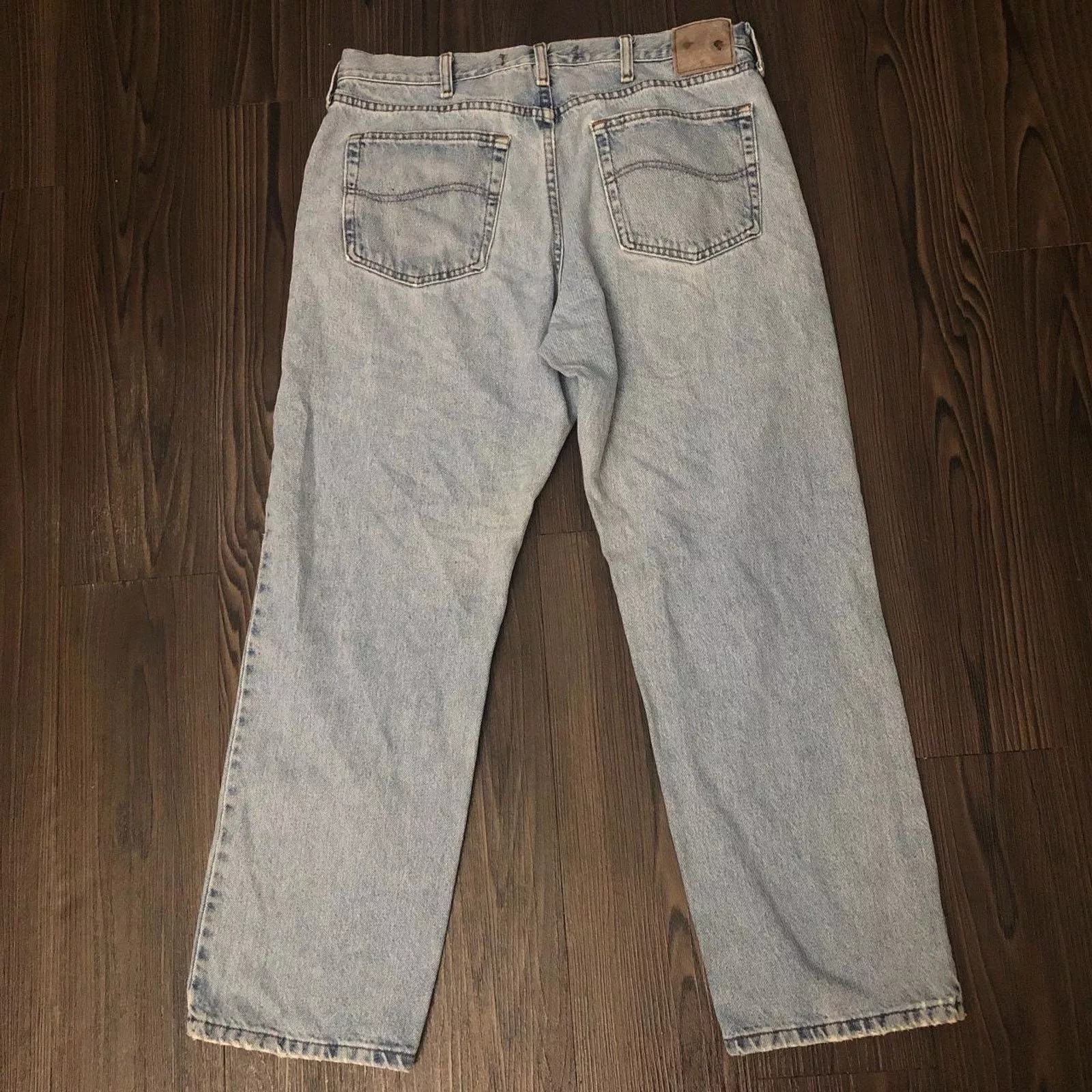 Men’s Distressed Lee Denim Jeans | 36x29 Blue