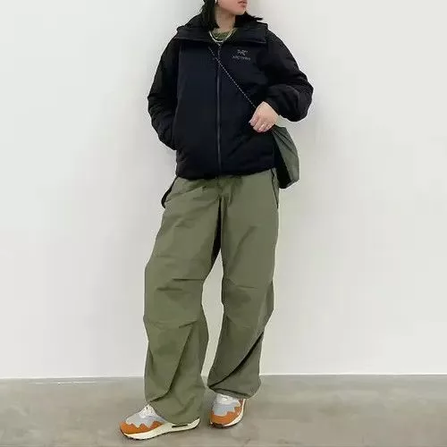 Ring Of Fire Sweatpants Ring Of Fire Vintage Chic Solid Drawstring Trousers Green Avant-Garde