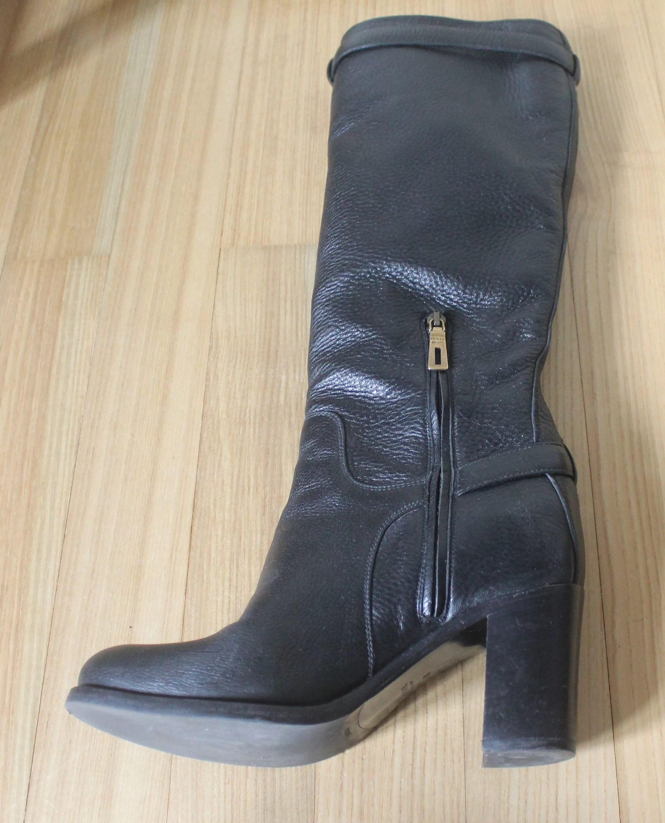Prada Boots Prada Black High Leather Boots