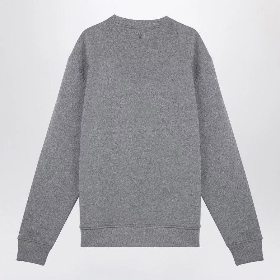 AMI Sweaters AMI o1d2blof0724 Crew-neck Sweatshirt in Grey Gray