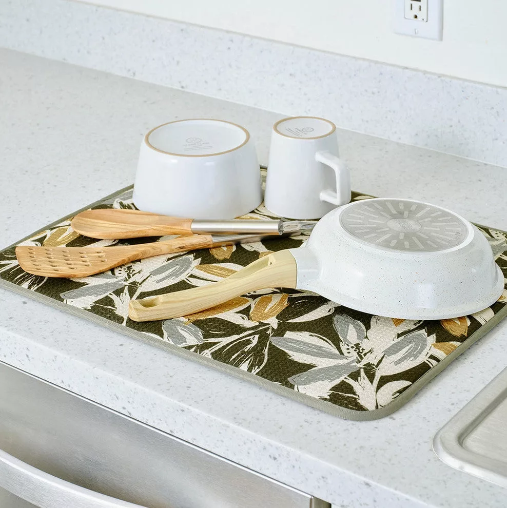 Leaf Tiles Microfiber Dish Drying Mats