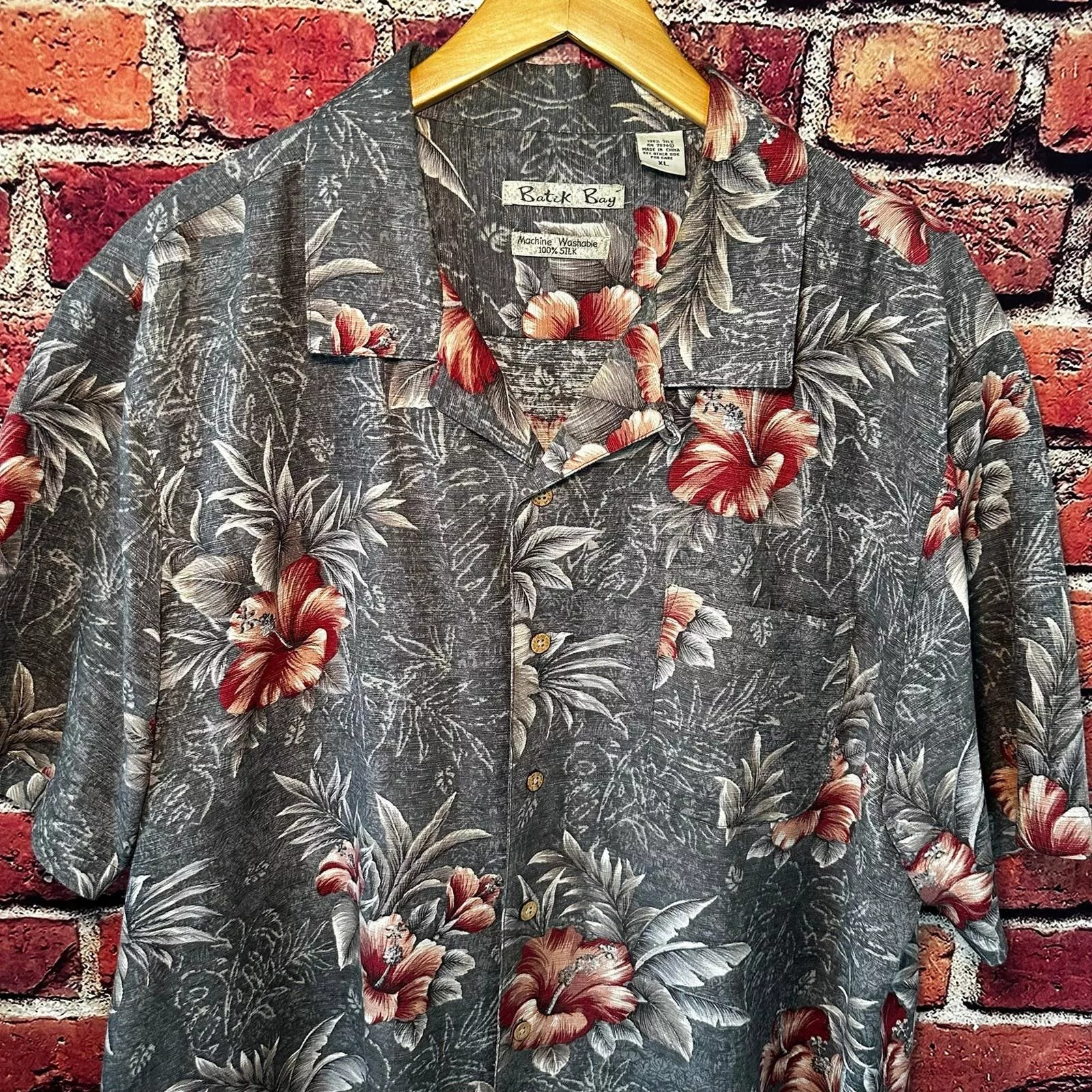 Batik Bay Shirts Button Ups batik bay Hawaiian button-down short sleeve Multi