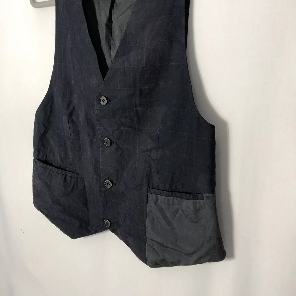 Helmut Lang Vests ❤️Authentic❤️Helmut Lang Dark Splash Abstract Buttons Vests Blue