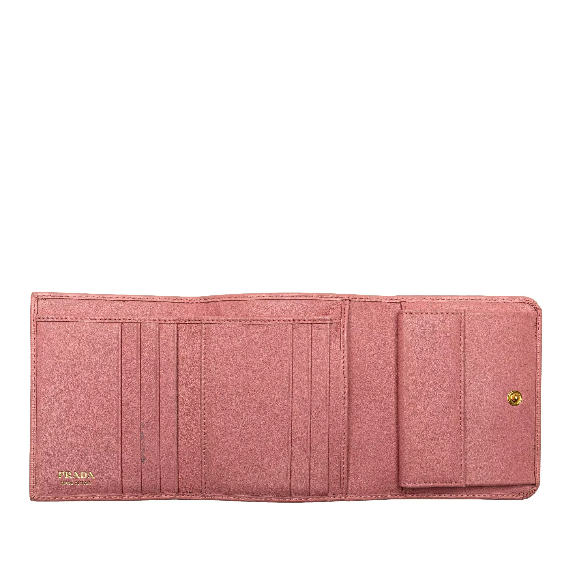 Prada Wallets Prada Vitello Move Compact Wallet Pink