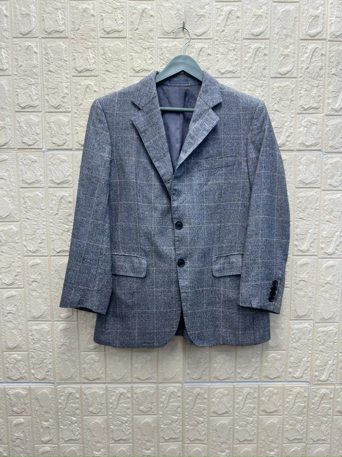 Burberry Blazers Burberry London Wool Single Breasted Blazer Jacket MJ116 Gray Luxury