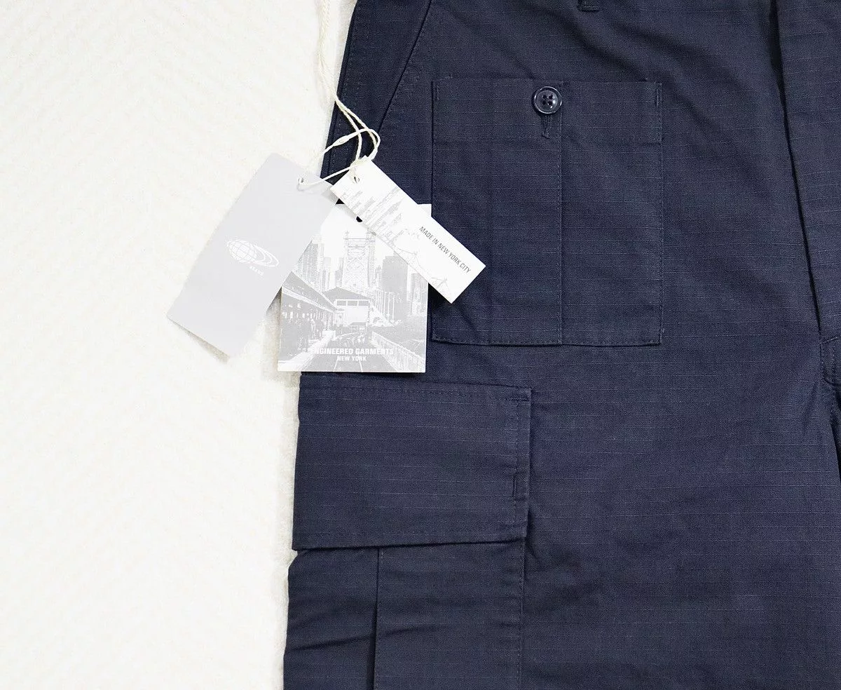 Engineered Garments Shorts Engineered Garments FA Pant Flight Shorts Blue