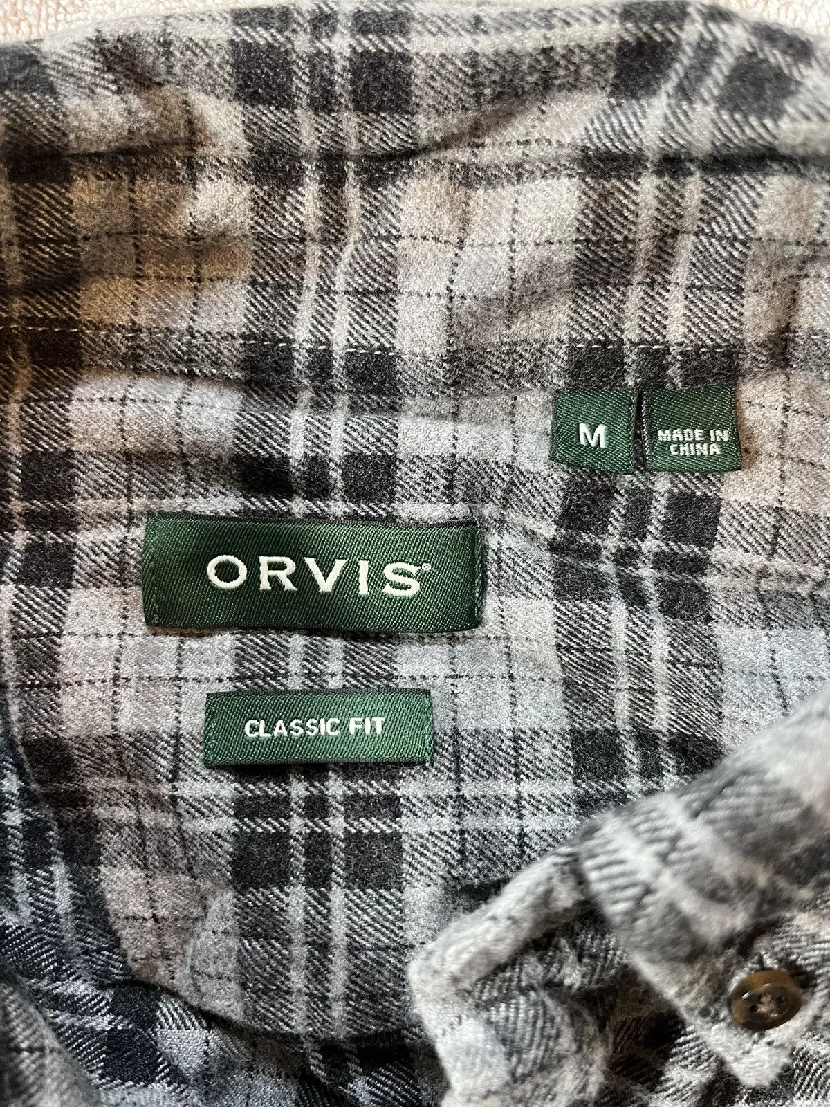 Orvis Shirts Button Ups Orvis Luxury Flannel Gray