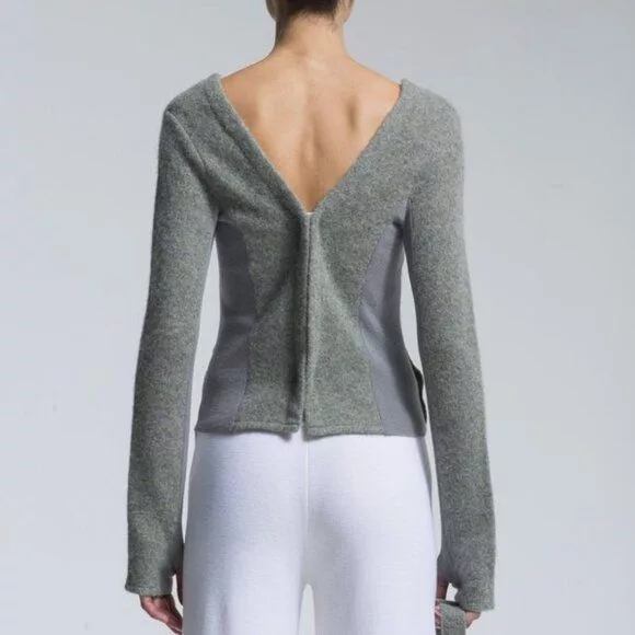 Designer Sweaters Designer NFP Boiled Merino Wool Strap Convertible Cut Out Sweater Cag Multi Streetwear