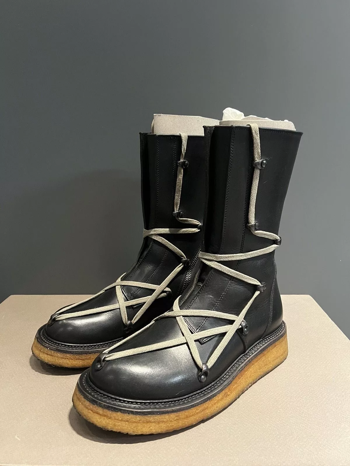 Rick Owens Boots Rick Owens FW17 Glitter Pentagram Creeper boots sz39.5 Black