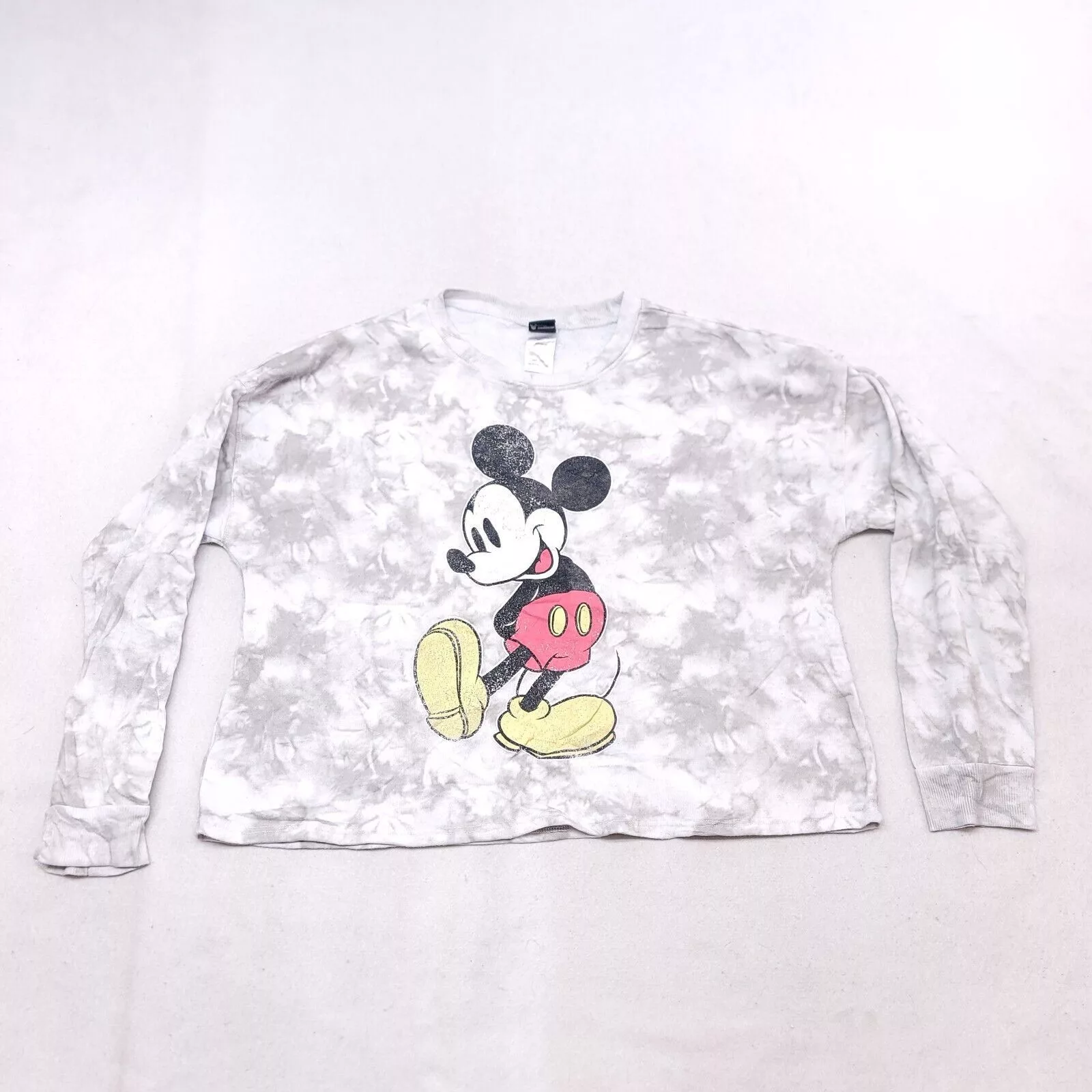 Disney Jackets Disney Mickey Mouse Sweatshirt Womens Size XL White Gray