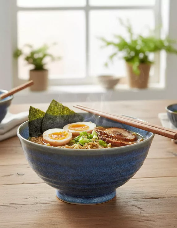Akira Noodle Bowl Blue Set of 2