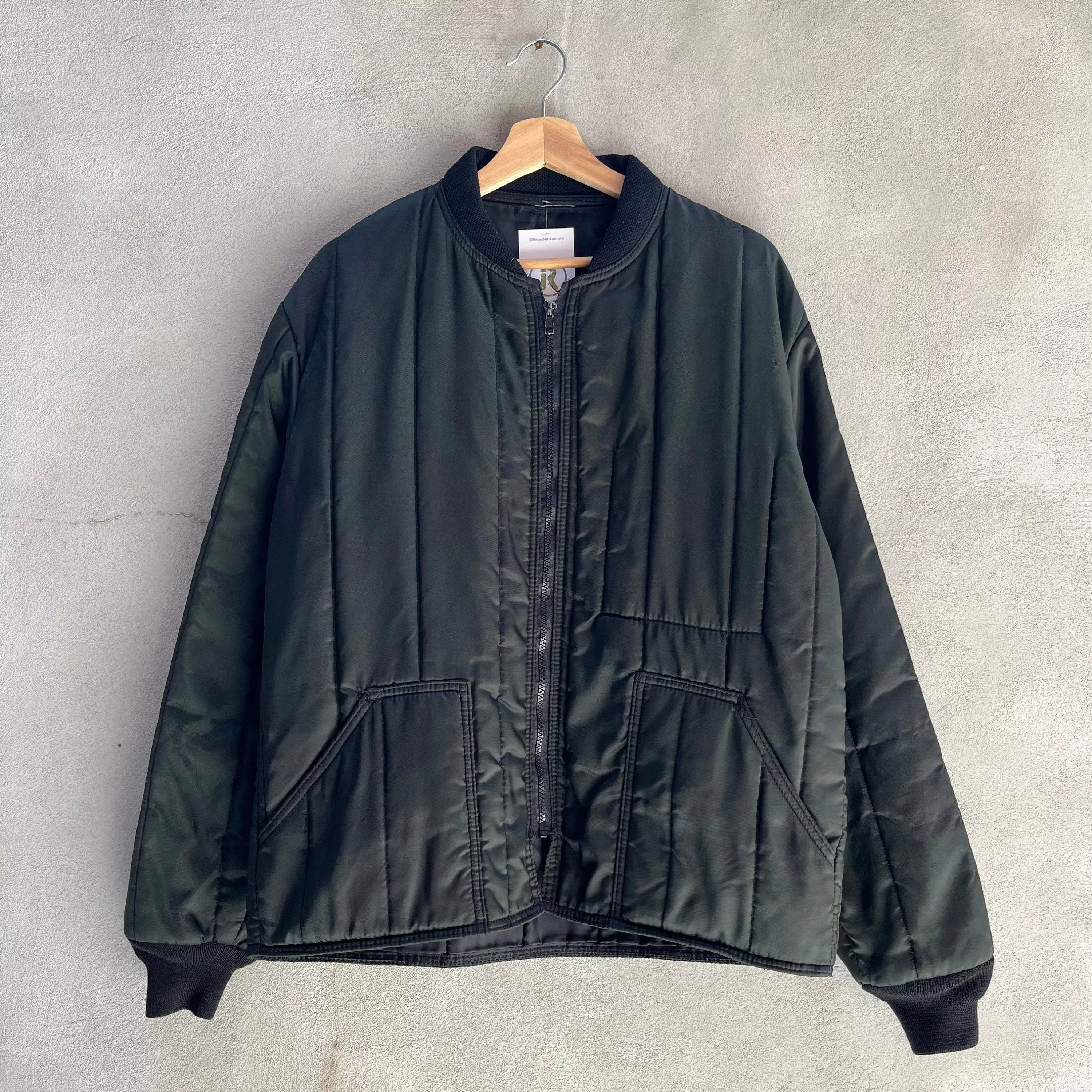 Vintage Light Jackets 80's Vintage Quilted Jacket Black