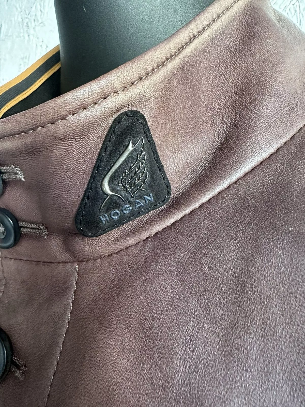 Hogan Leather Jackets Hogan Leather Jacket Brown
