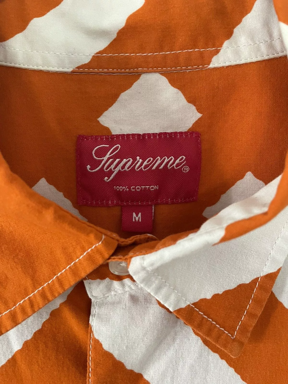 Supreme Shirts Button Ups SUPREME Maze Shirt Orange