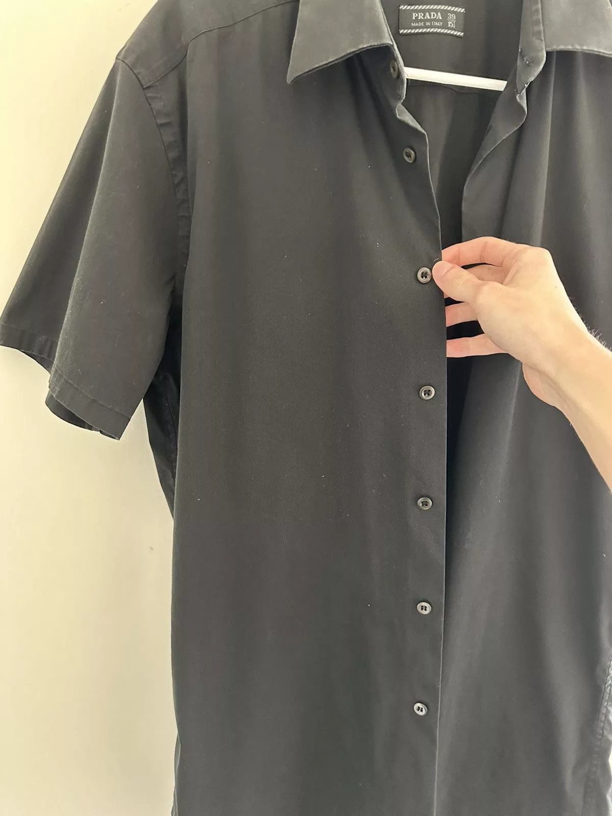 Prada Shirts Button Ups Prada short sleeve button up Black
