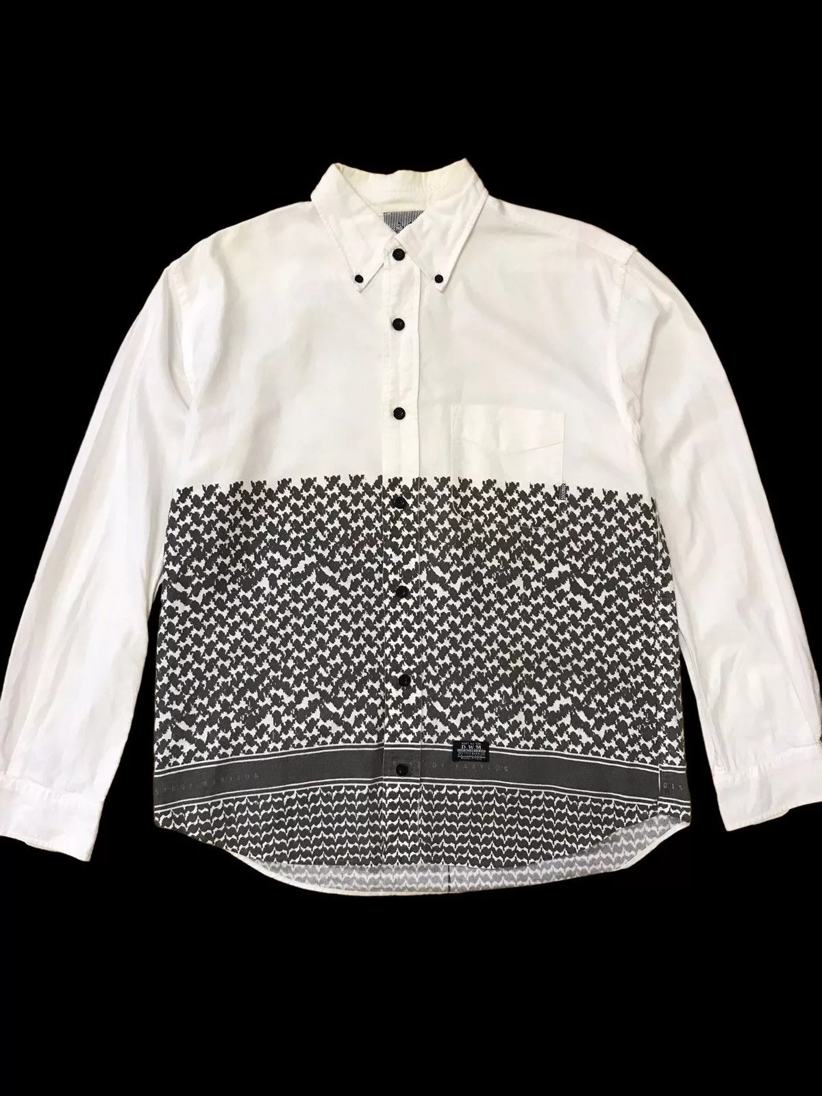 Babylon Shirts Button Ups 🐝 DestroyBabylon Mini Bee Full Print Half Gray