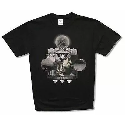Designer Short Sleeve T Shirts Designer Alice in Chains Shirt Triangles & Circles T-shirt - M Black