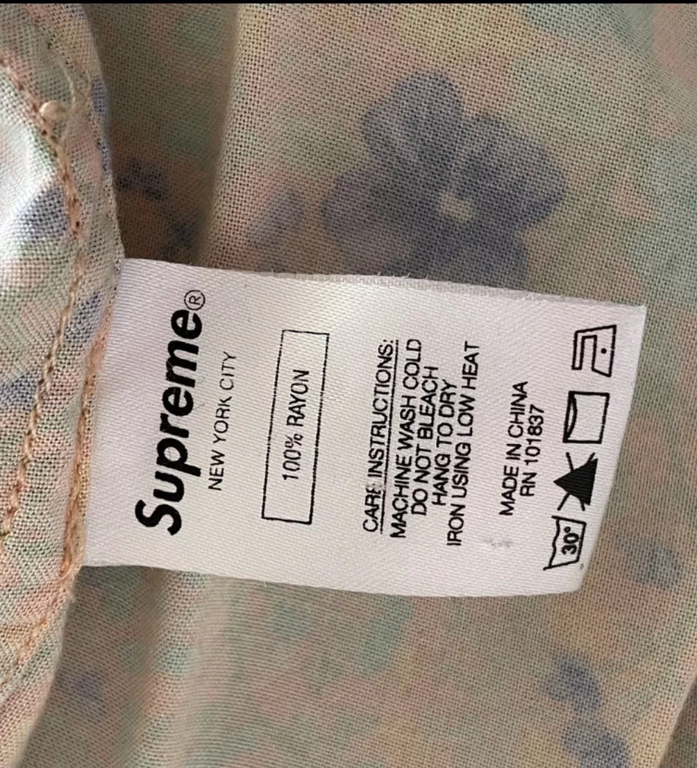 Supreme Shirts Button Ups Supreme Rayon Floral Yellow