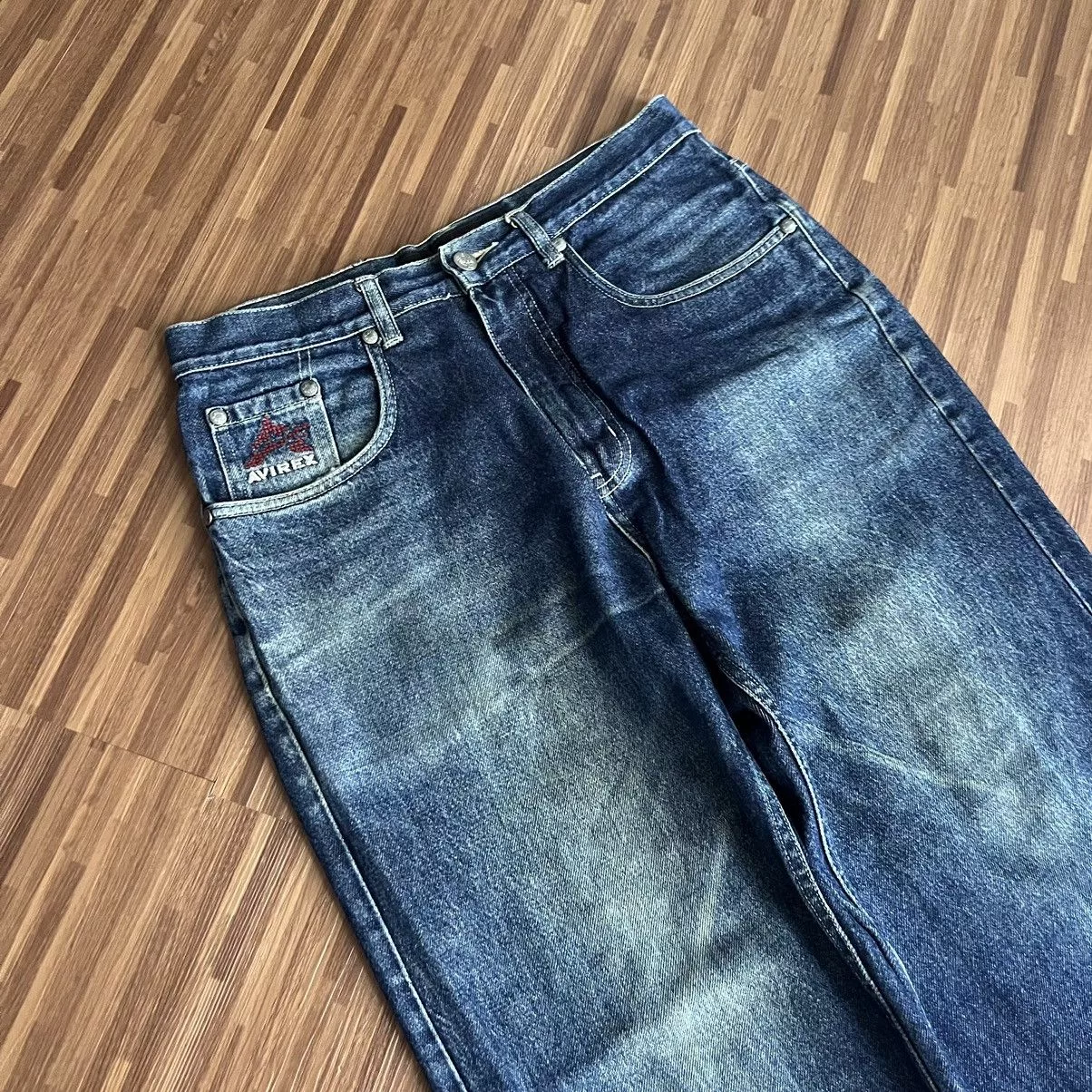 Avirex Denim “AVIREX” DISTRESS JEANS Blue Vintage