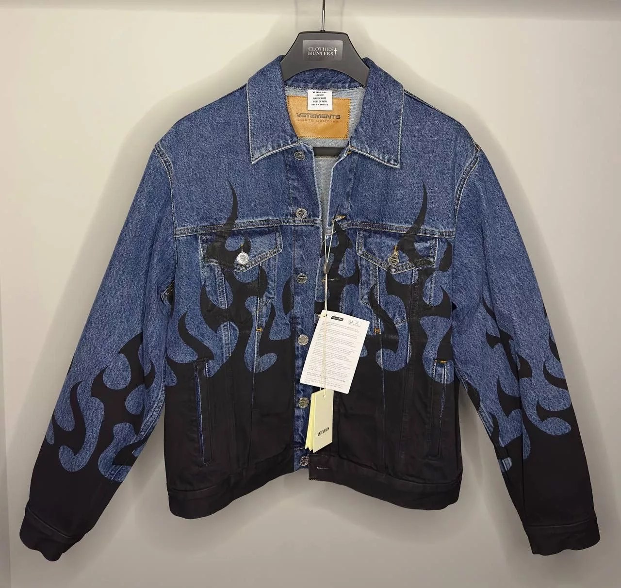 Vetements Denim Jackets Vetements Denim Jacket Flame Blue