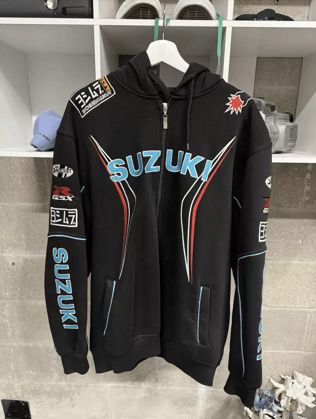 Vintage Light Jackets Vintage Racing Suzuki Zip Black