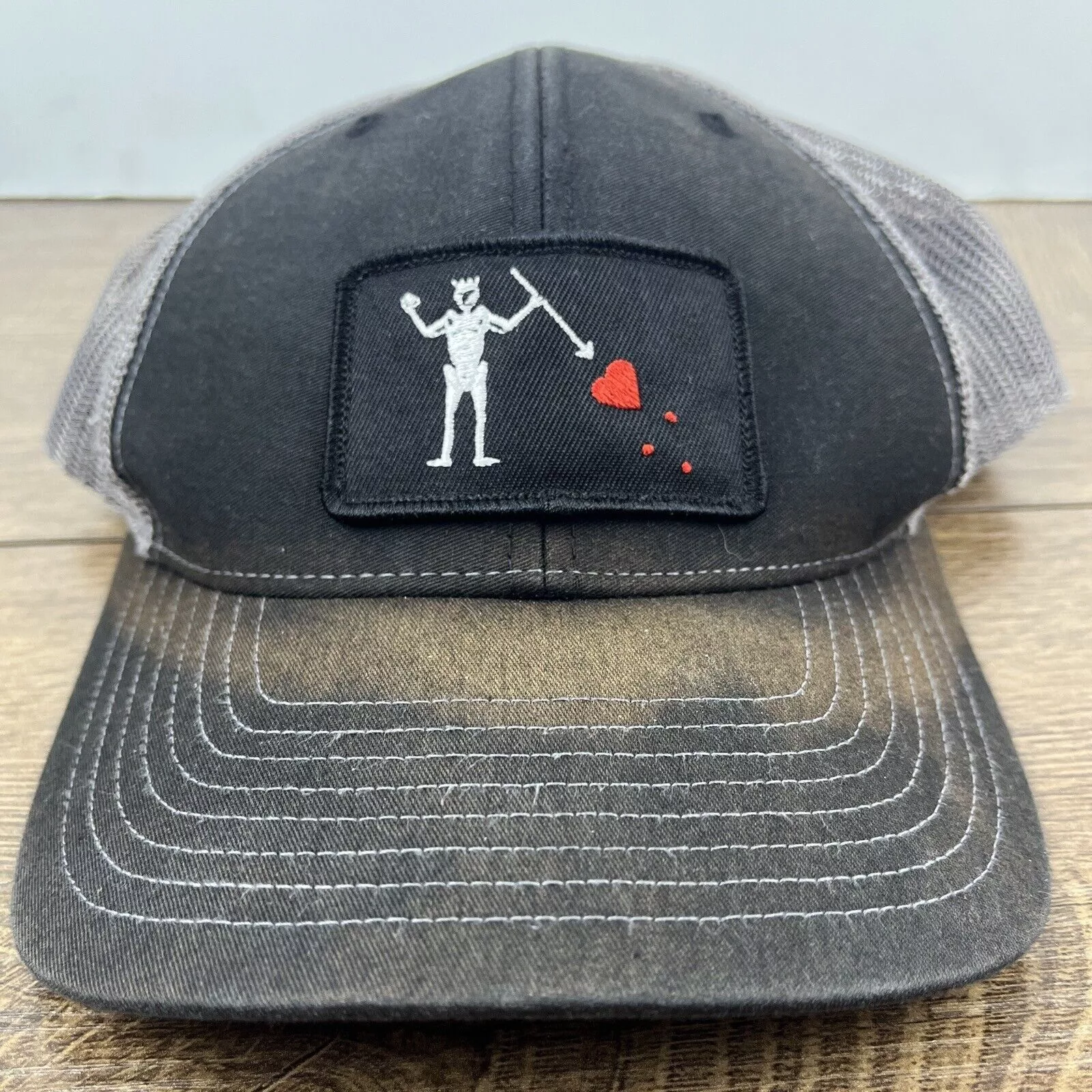 Other Hats Other Devils Love Hat Heart Gray Hat Adjustable Adult Size Hat Gra
