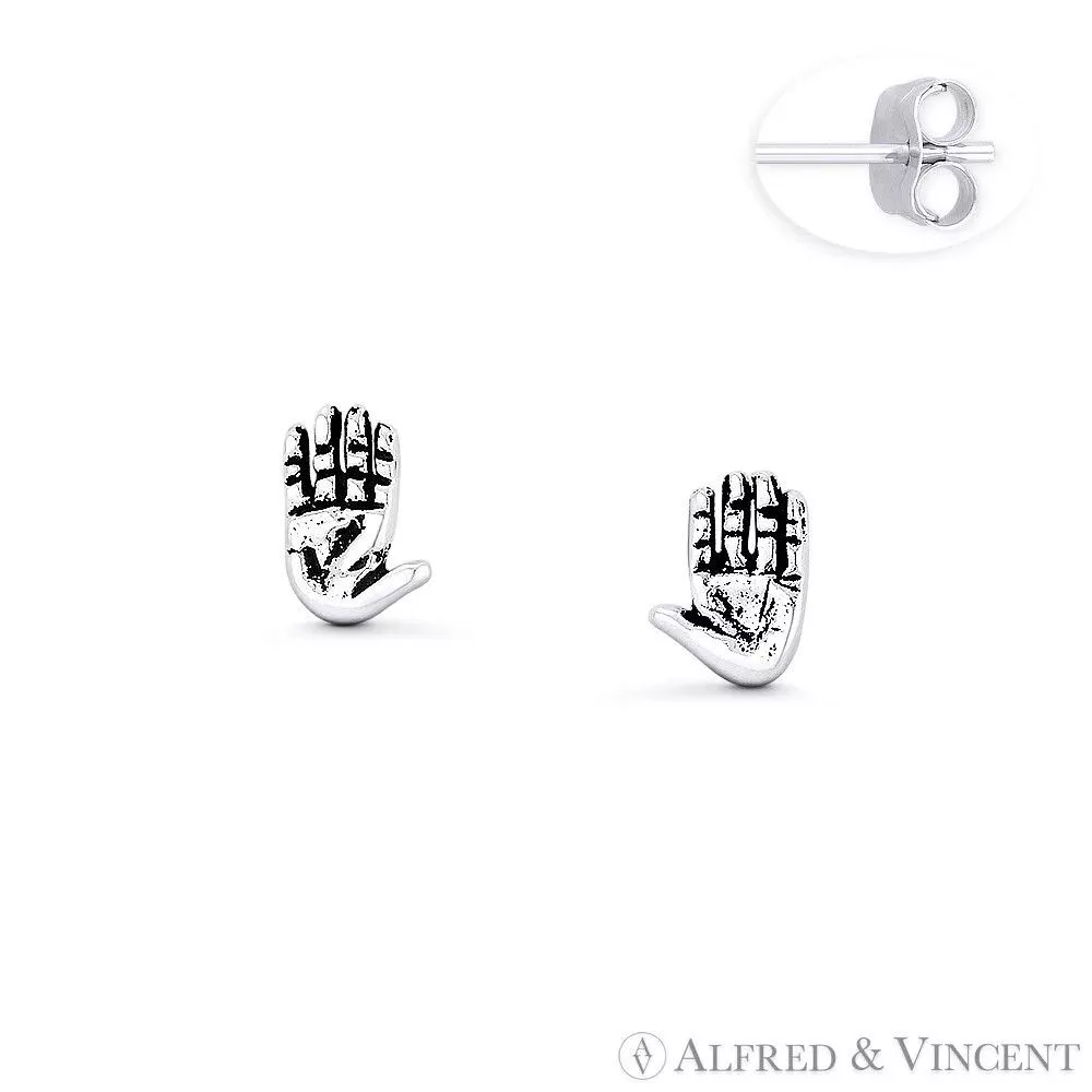 Other Earrings Tiny Baby / Infant Hand Motherhood Charm Stud Earrings Silver