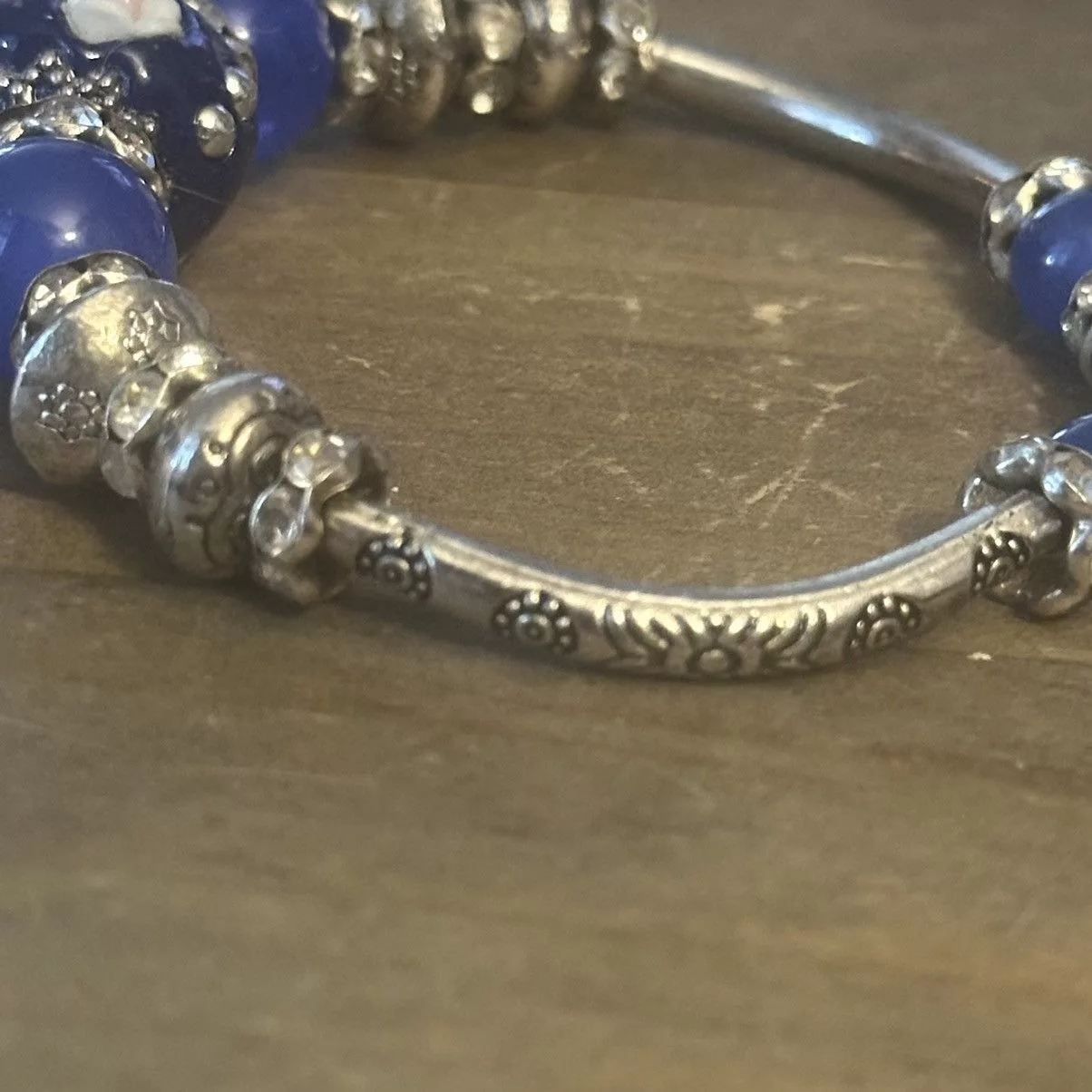 Other Bracelets Other Handmade bead charm stretch bracelet Silver