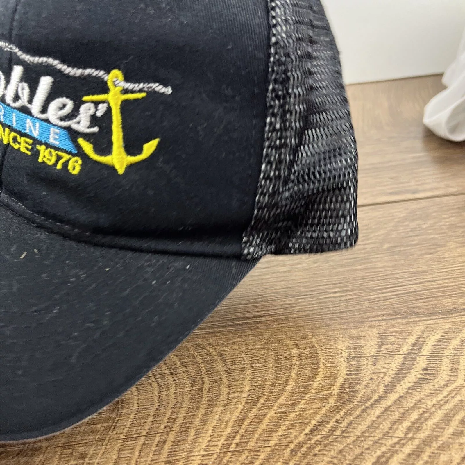 Other Hats Other Noble Marine Hat 1976 Noble Black Hat Adjustable Snapback Ad