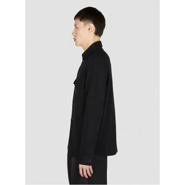 Saint Laurent Paris Shirts Button Ups Saint Laurent Paris o1s1wg110624 Oversized Pique Shirt in Noir Black