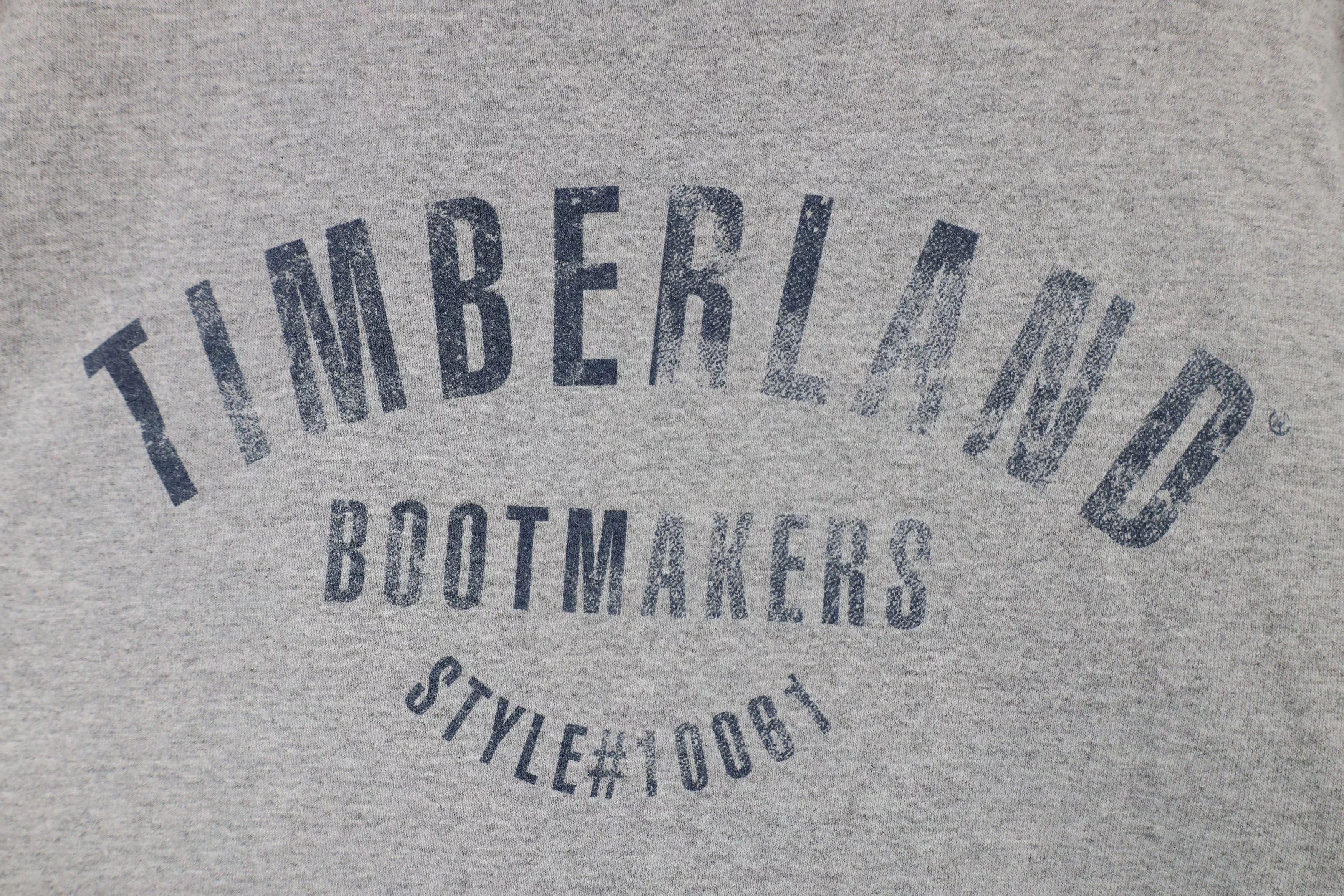 Timberland Short Sleeve T Shirts Timberland × Vintage Vintage 90s Timberland Spell Out Heavyweight T-Shirt Gray