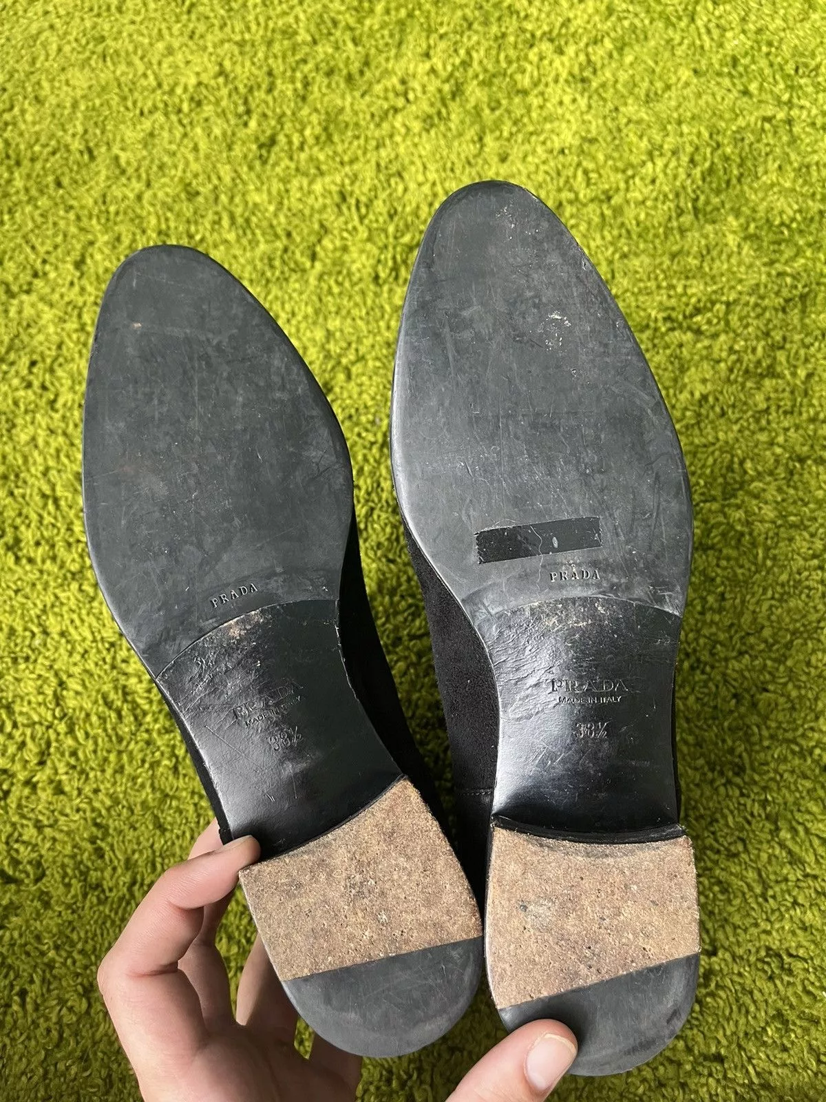 Designer Boots Designer × Prada Prada real suede leather chelsea boots Black Luxury