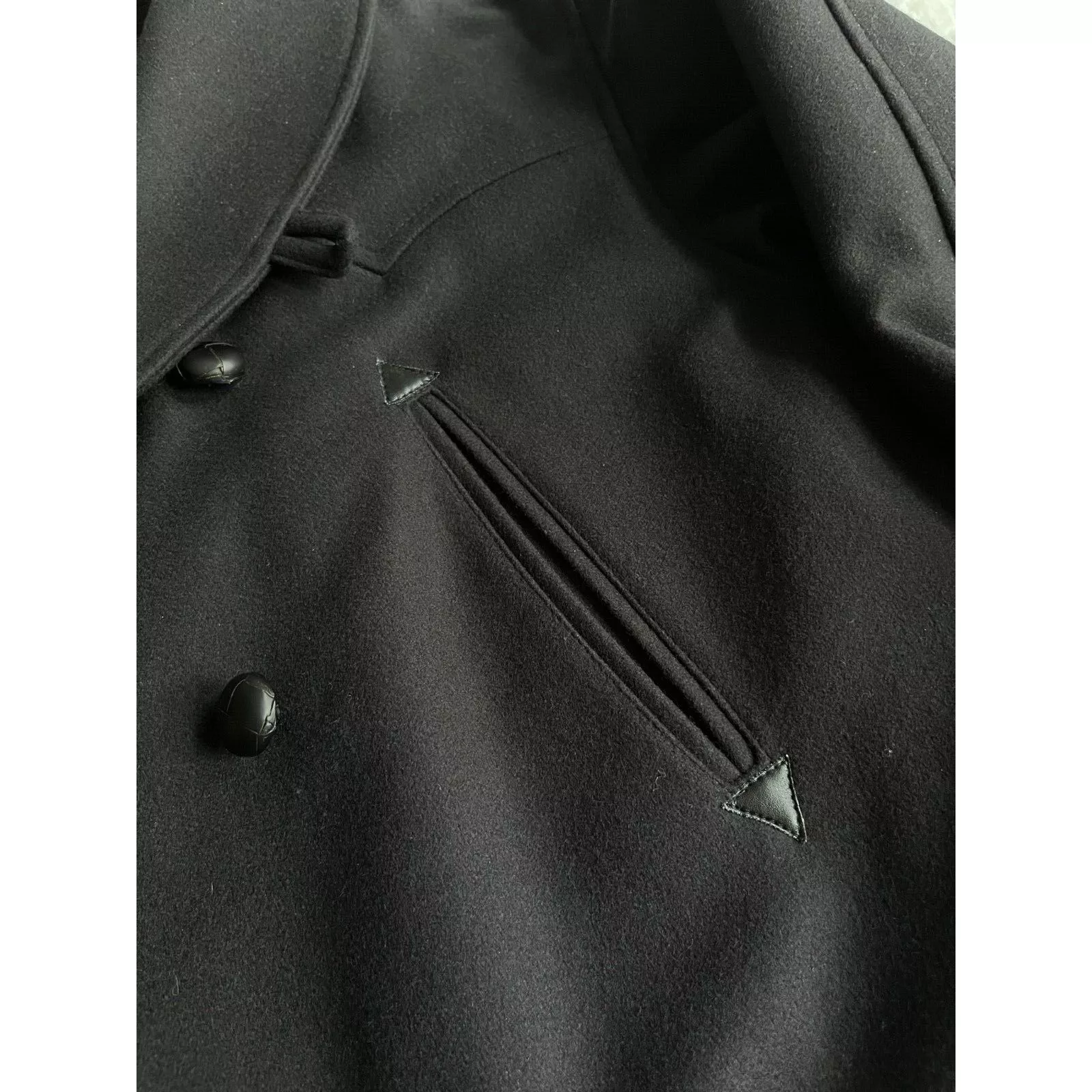 agnes b. Light Jackets agnes b. Agnes B Homme Wool Belted Motorcycle Jacket / Lined Trench Black