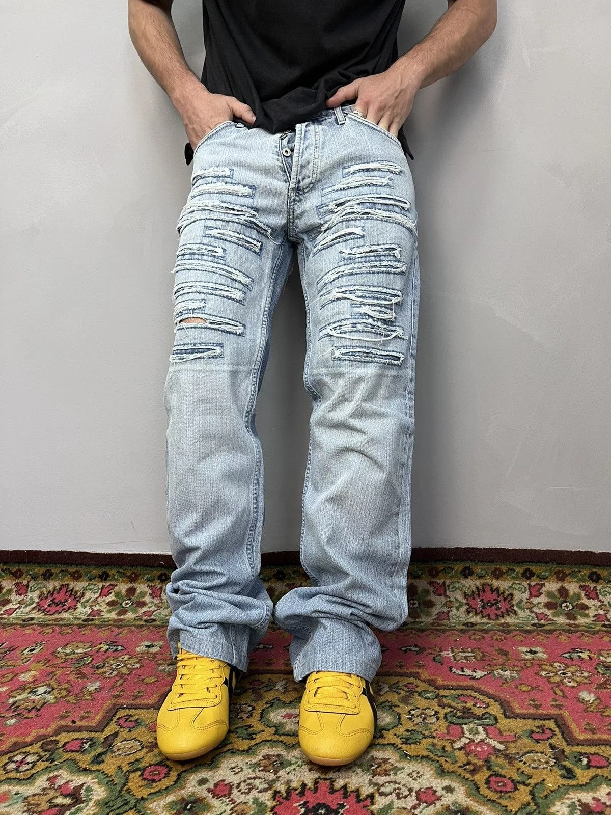 Diesel Denim VTG 90s ARCHIVE DIESEL Y2K Distressed cargo pants Diesel Blue Avant-Garde