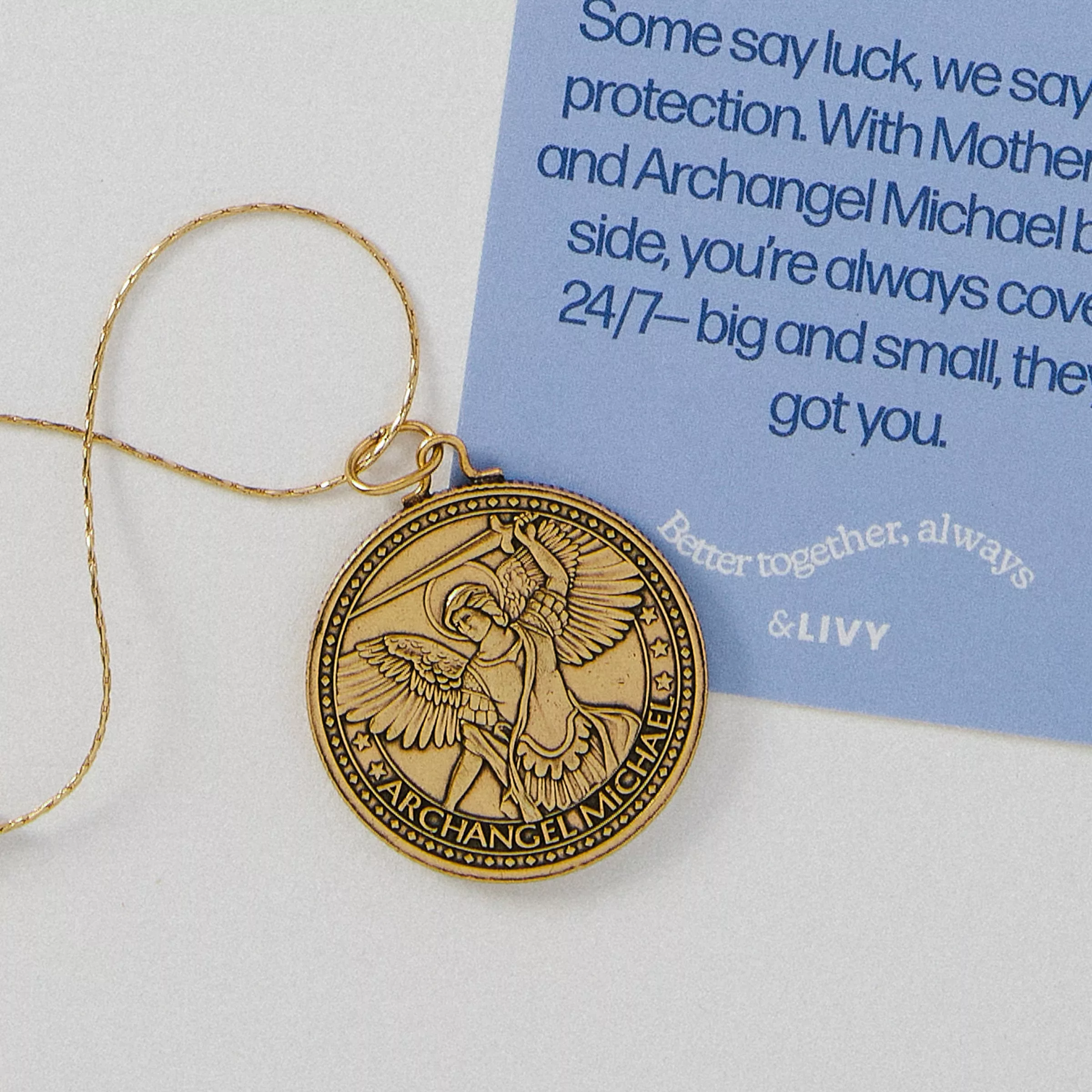 Mother Mary & Archangel Michael Protection Chain Necklace