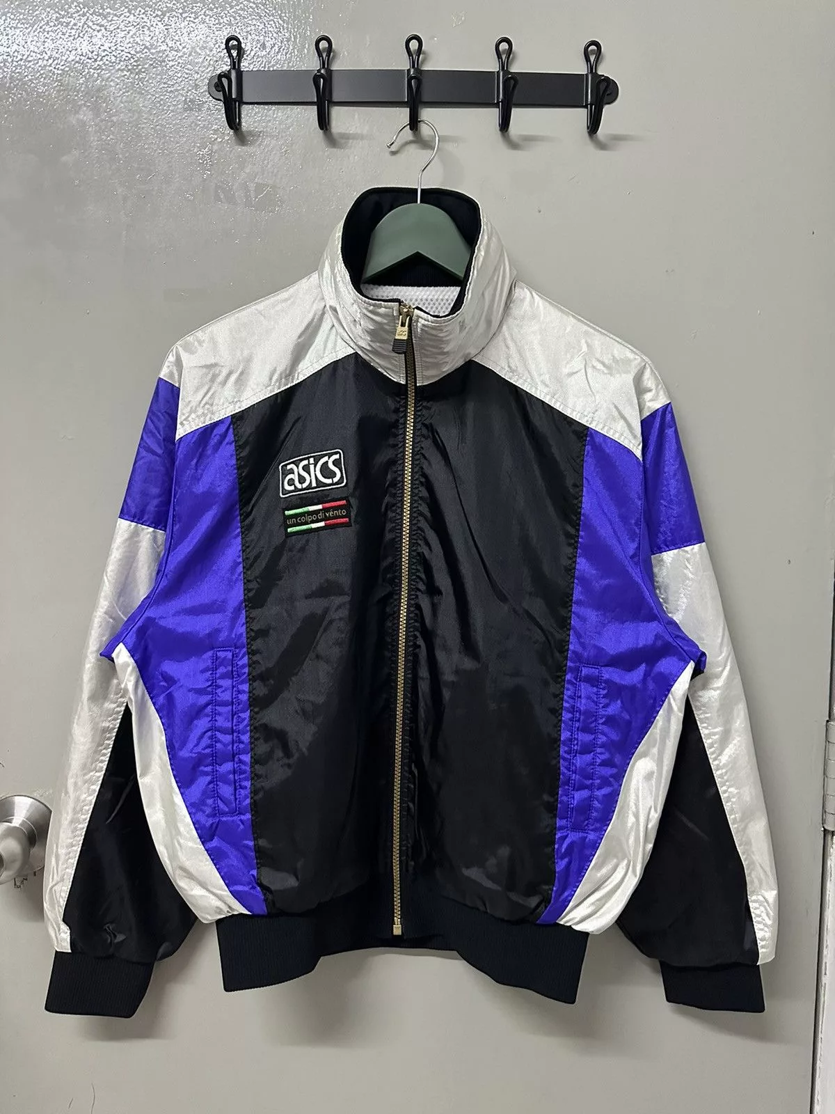 Asics Light Jackets Asics × Japanese Brand × Vintage Vintage ASICS Japanese Brand Colorblock Light Jacket Multi