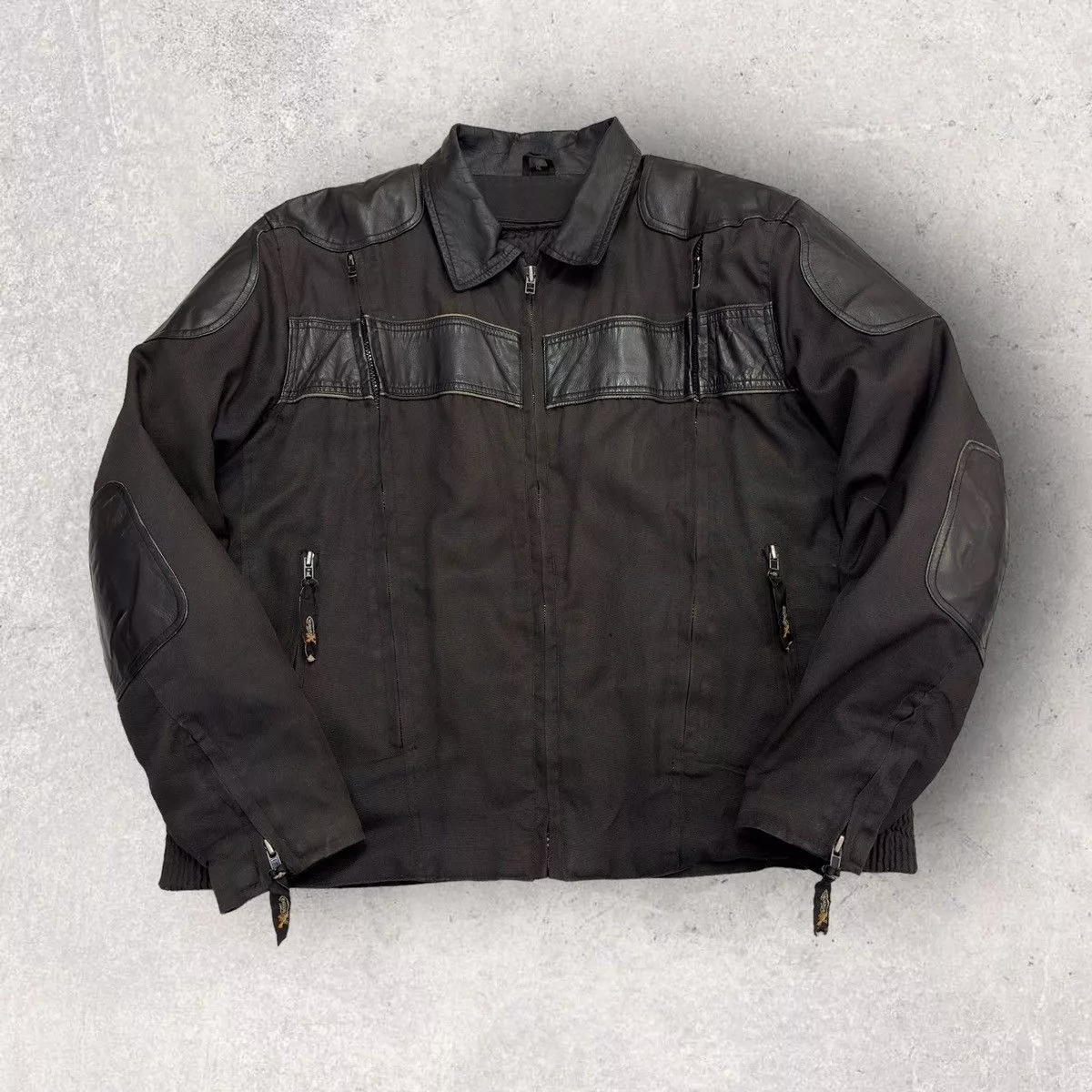 Vintage Leather Jackets Vintage × Xelement Vintage Xelement motorcycle jacket Black