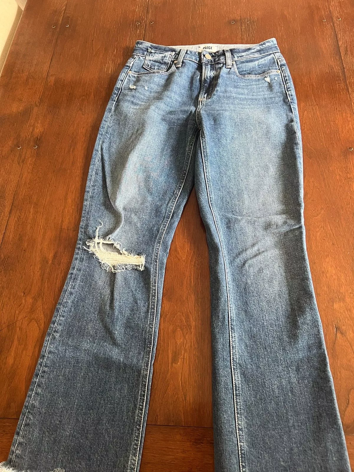 Paige Jeans PAIGE - Ripped Slim Jeans - Size 26 Blue