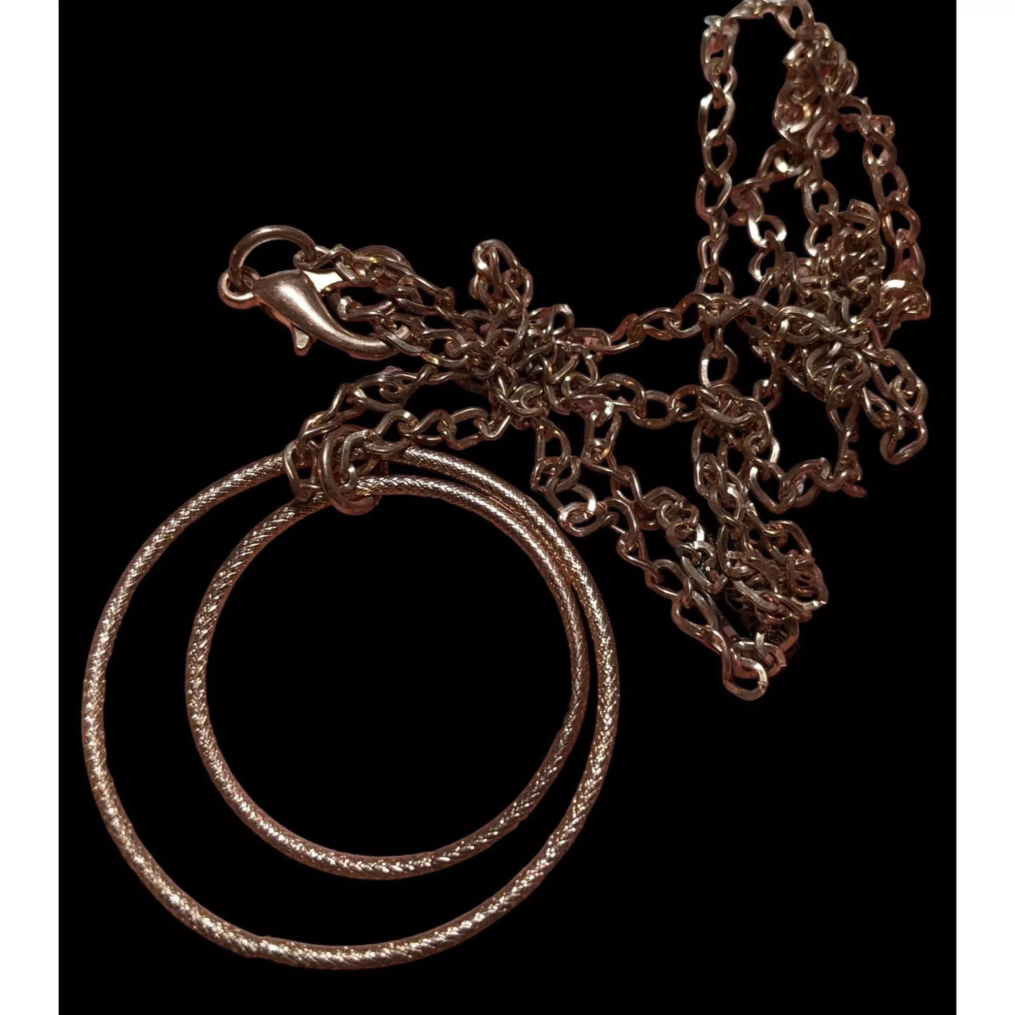 Other Necklaces Other Rose Gold Double Circle Pendant Necklace