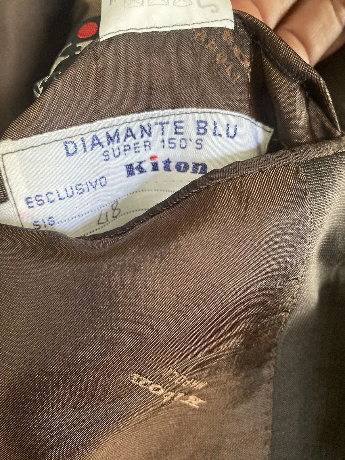 Kiton Blazers Kiton Lightweight Suit Jacket Brown