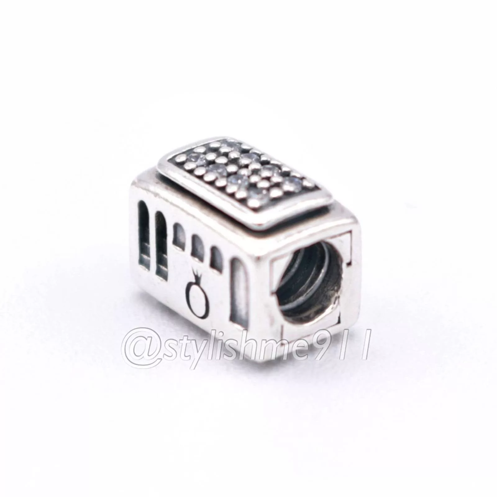 pandora Bracelets Authentic Pandora Cable Car Charm - 791219CZ Silver