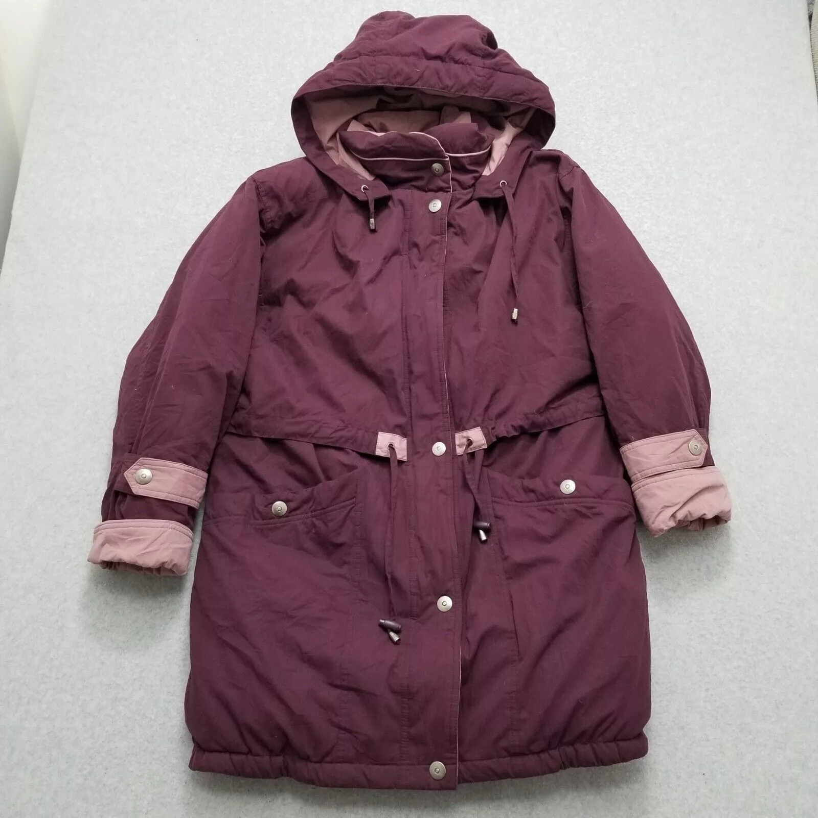 Other Jackets Other Utex Design Puffer Jacket Womens Medium Full Zip Hooded Red