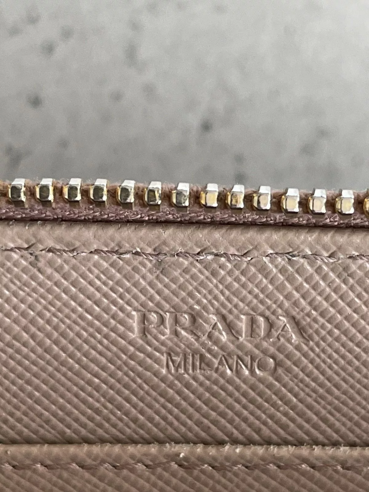Prada Wallets Prada Saffiano Leather Zippy Wallet Beige