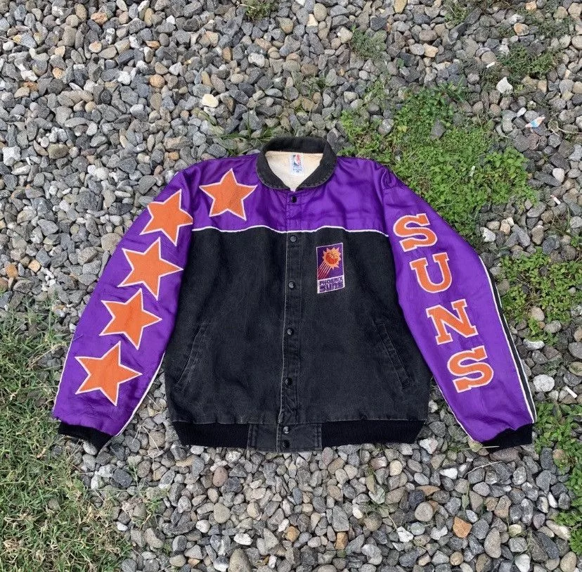 NBA Bombers NBA × Vintage Vintage Suns Phoenix Jacket Black