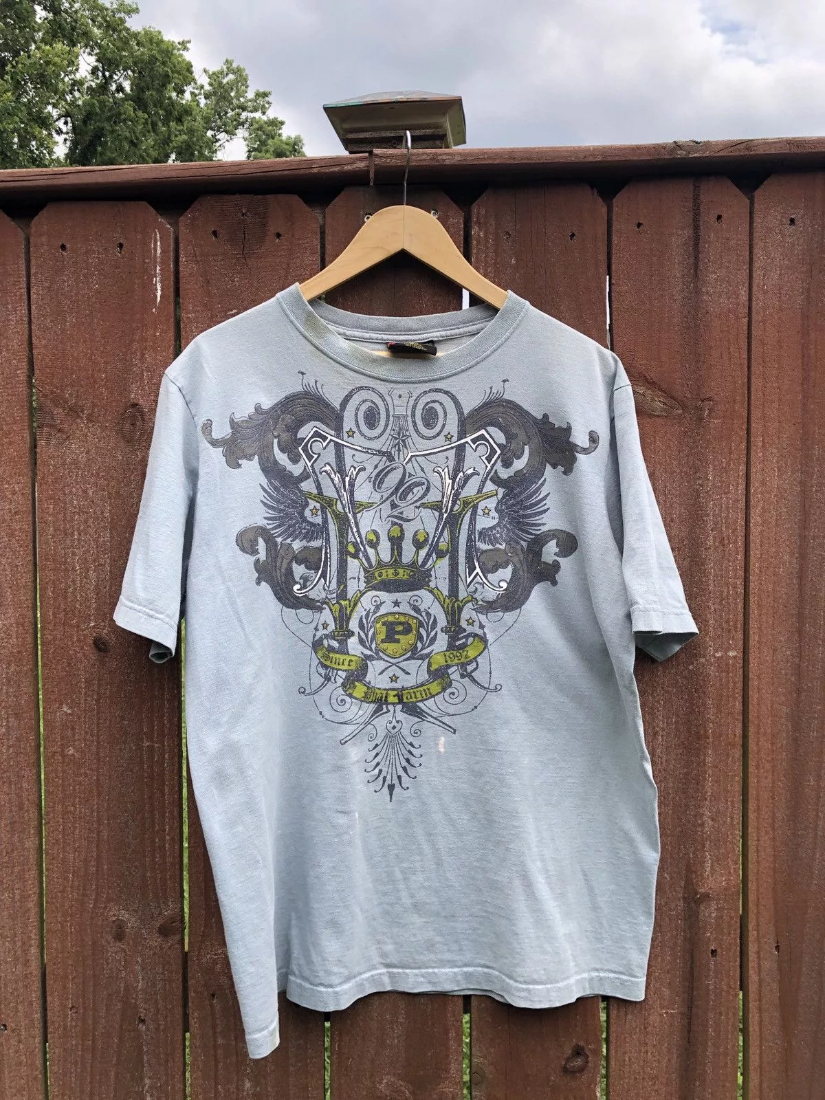 Phat Farm Short Sleeve T Shirts Phat Farm × Vintage CRAZY Vintage Phat Farm graphic tee Y2k Blue Streetwear