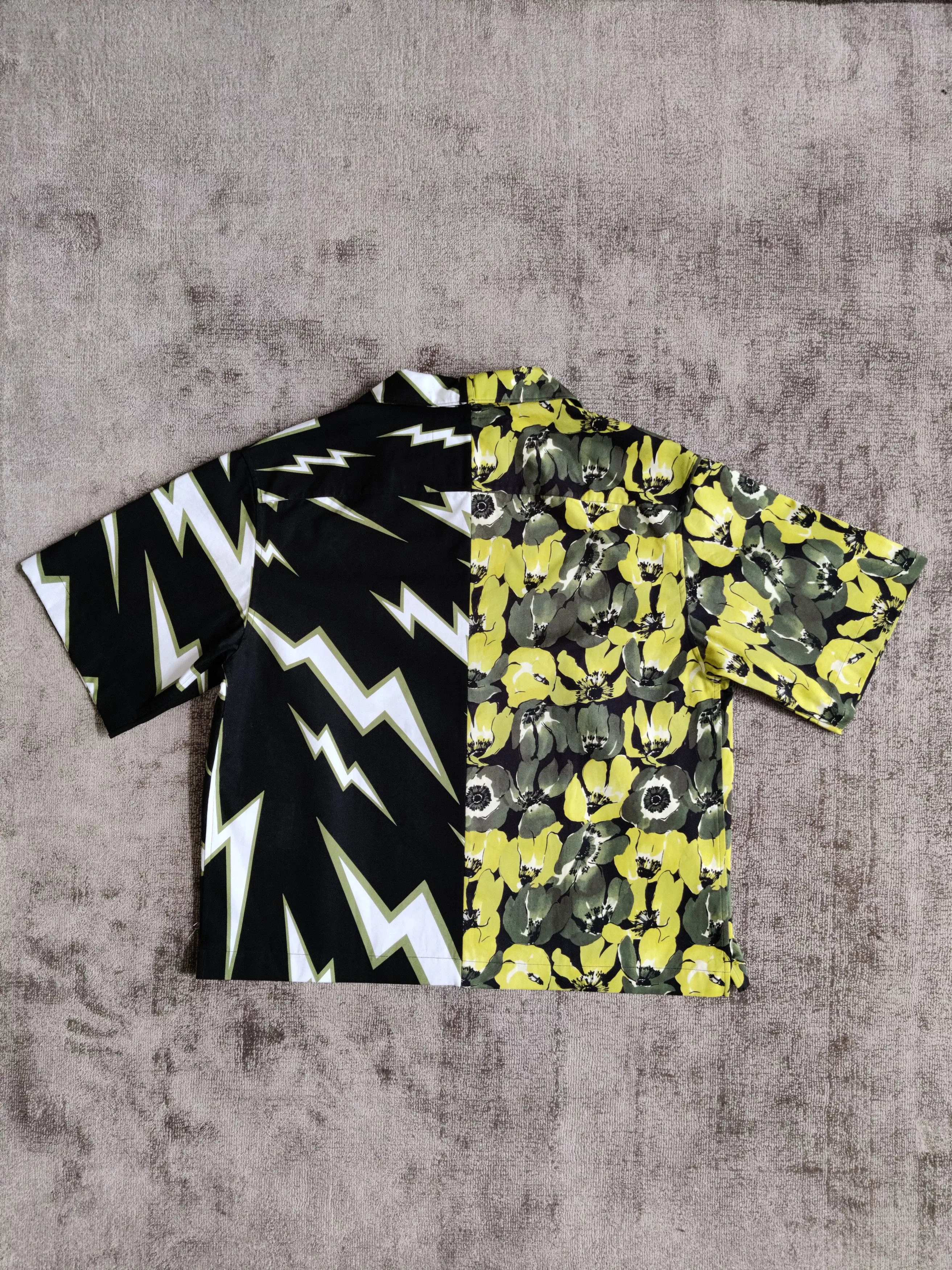 Prada Shirts Button Ups Prada Double Match Bolt Flower Shirt Black