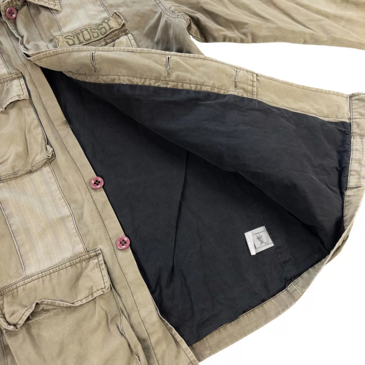 Stussy Light Jackets Vintage Stussy Cargo Jacket Size L Brown